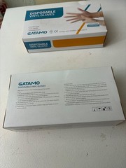 GATAMO DISPOSABLE VINYL GLOVES SIZE Medium POWDER FREE NON-STERILE AMBIDEXTROUS