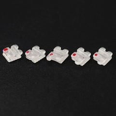 Dental Orthodontic Ceramic Brackets Self Ligating Braces Clear Sapphire Roth MBT