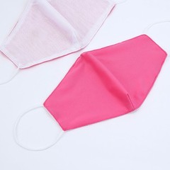 5 FUCHSIA 2-Layer Cotton Face Masks Washable Protective Covers Protection Gear