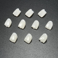 120 Pieces Fake Tooth Cap Crown Front Teeth with Tooth Repair Thermal Beads Cap