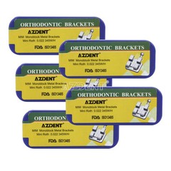 10 Packs AZDENT Dental Orthodontic Bracket Monoblock MIM Mini Roth.022 345 Hooks