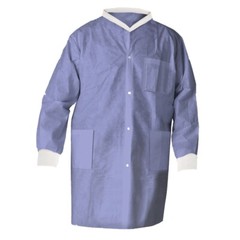 Kimtech Lab Coats A8 Certified Knit Cuffs 10034 Case of 25 Blue 2XL