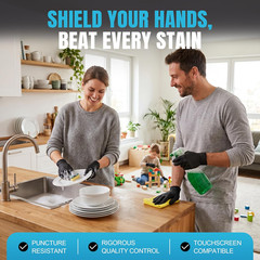 5 Mil Nitrile Black Gloves Disposable Latex Free Rubber Mechanic Household Clean