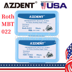 【USA】AZDENT Ortodoncia Dental 1er 2do tubo molartubo bucal de Roth/ MBT 022/018
