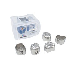 Dental Stainless Steel Adult Permanent Molar Teeth Crown All Sizes Kit & Refills