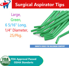 Surgical Aspirator Tips Dental Aspirating Suction Tip (Choose Size) 1-10 Bags