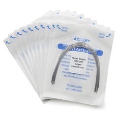 10 PCS AZDENT Dental Ortho Super Elastic Niti Arch Wires Rectangular Ovoid form