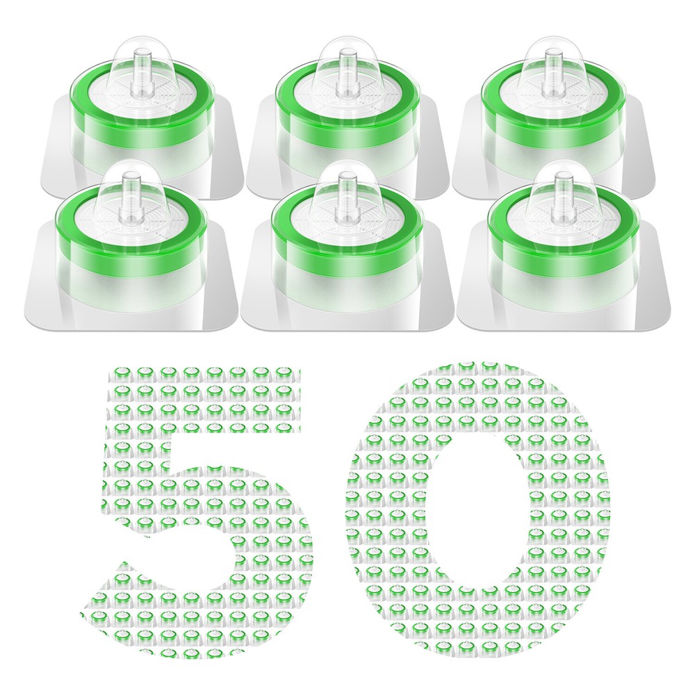 50Pcs PES Membrane Syringe Filter Sterile Lab Hydrophilic 33mm 0.22µm Individual