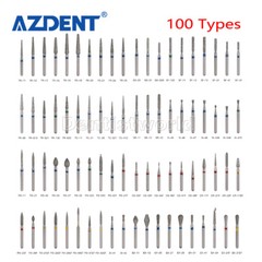 20Packs 100Pcs Dental Diamond Burs FG Burs Turbine For High Speed Handpiece