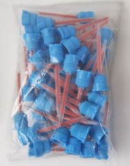 50 pcs Dental Crown & Bridge HP Blue Mixing Tips with Orange Inside blue/orange