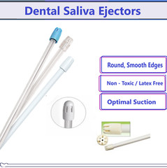 1000/Case Saliva Ejectors Ejector WHITE/BLUE Dental Suction Tips Disposable