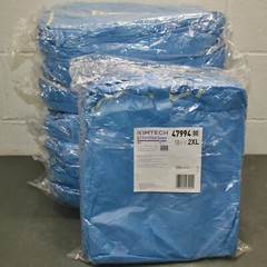 (80) Kimberly Clark Kimtech A7 Liquid Barrier Gowns 47994, Size XXL / 2XL, Blue