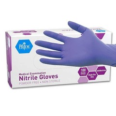 MedPride Powder Free Nitrile Exam Gloves Iris Blue Medium Box/100