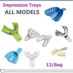 DENTAL VPS Impression Trays – All Models, 12 Sizes (X-L / L / M / S/ XS – Upper)