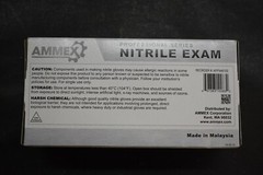 Ammex Professional Series Nitrile Exam Grade Latex Free Gloves 100 Count Large