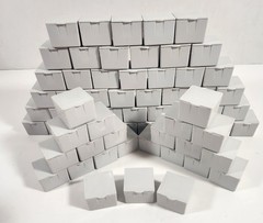 Dental Lab Packaging Plastic Box with Foam – 68 pcs – Gray – 1″x1″x1″