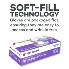 Dealmed Disposable Nitrile Exam Gloves, X-Small (200/Box)