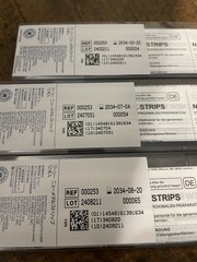 Lot Of 3 GC 000253 Metal Dental Strips #200-B Width Extra Coarse Grit Red 12/Pk