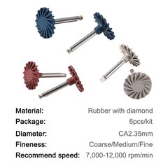 Dental Zirconia Diamond Grinding Polishing Kit RA Polisher for Contra Angle