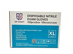 4mil Blue Medical Nitrile Exam Gloves 1 Case 1000pcs Powder Free Latex Free