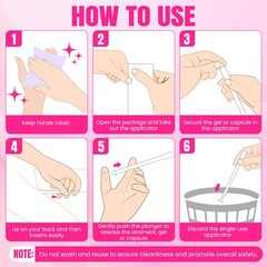 TENKAIWICK 100 Pack Disposable Vaginal Suppository Applicator for Women, 100P