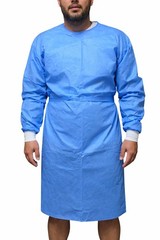 100Pack Disposable Protective Gowns Blue Dental, Cleaning, Industrial, Home Care