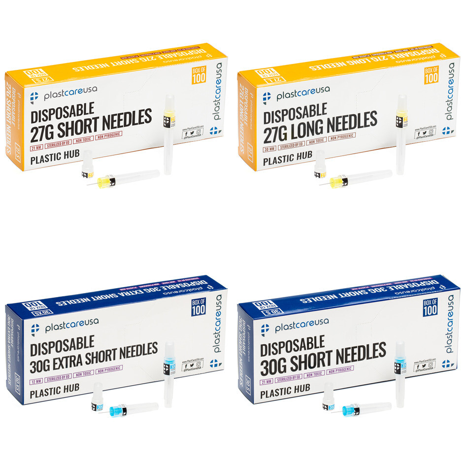 Premium PlastCare USA Disposable Dental Needles in Perforated Box