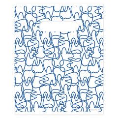 Dental Dots Scatter Print Patient Bags 8 x 10 Pack of 100 Dental Giveaway Bags