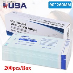 200 Self-Sealing Sterilization Pouch, 3.5″ x 10″ Paper/Blue Film (1 Box)