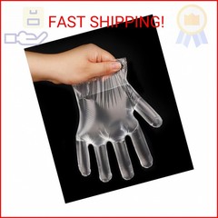400 Count Disposable Poly Plastic Gloves for Cooking, Food Prep and Food Service