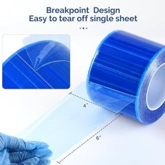 4 Rolls JMU Dental 4″x6″ Barrier Film Tape Adhesive Tattoo 1200 Perforated Sheet