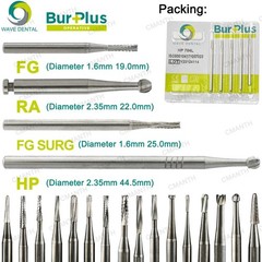 WAVE Dental Carbide Burs HP Surgical Burs Round For Straight Handpiece HP 2 4 8