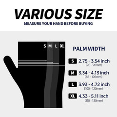 Black Nitrile Disposable Exam Gloves Textured, Powder Free, Latex Free All Sizes