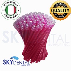 up to 4500 Dental Saliva Ejectors Suction Ejector Pink Clear tips Made in Italy