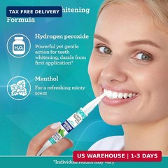 GuruNanda Teeth Whitening Pen,(0.06 fl oz)-20 Uses, Vegan & Gentle on Teeth Pro