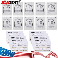 10 packs Dental Ortho Arch Wires Roth/MBT 3/345Hooks Metal Bracket Braces
