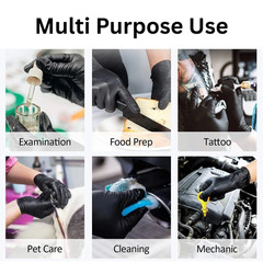 Advance Black Nitrile Exam Gloves IF63 Thick 6 Mil Black Gloves 100 PCS M/L/XL