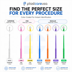Micro Applicator Brushes 400 Fine 1.9mm Dental Bendable Disposable Pink