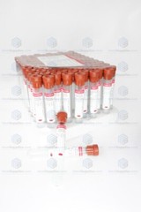 Vacuum Blood Collection Tube (Serum Tube Clot Activator), 10ml, Red, Exp 7/24