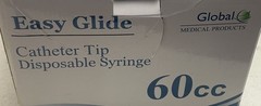 Global Easy Glide Syringe 60ml/cc Sterile Single Use Catheter Tip Qty.5 – New