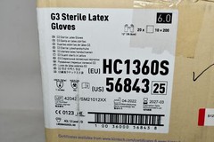 NEW Kimberly Clark 56843 Kimtech Pure G3 Gloves Latex, Case of 200 Pairs, Size 6