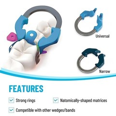 75Type Dental Matrix Bands Ring Sectional Matrice Clamp Fit Garrison Palodent V3