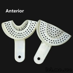 Dental Impression Trays Perforated Plastic Disposable (CHOOSE SIZE)(1 Bag of 10)