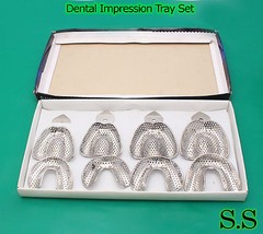 20 Dental Impression Tray Set Solid & Perforatted