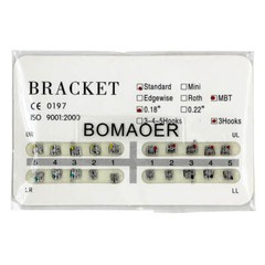 20pcs/pack Dental orthodontic mental bracket brace 8 SIZE work with arch wire CE
