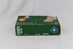 Safety Zone Vinyl Latex free Gloves clear Size Medium Box Of 100 GVP9-XL-1 NEW
