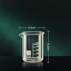 1pc High Borosilicate Glass Measuring Cup: 50–1000ml Clear Scale Beaker – NEW