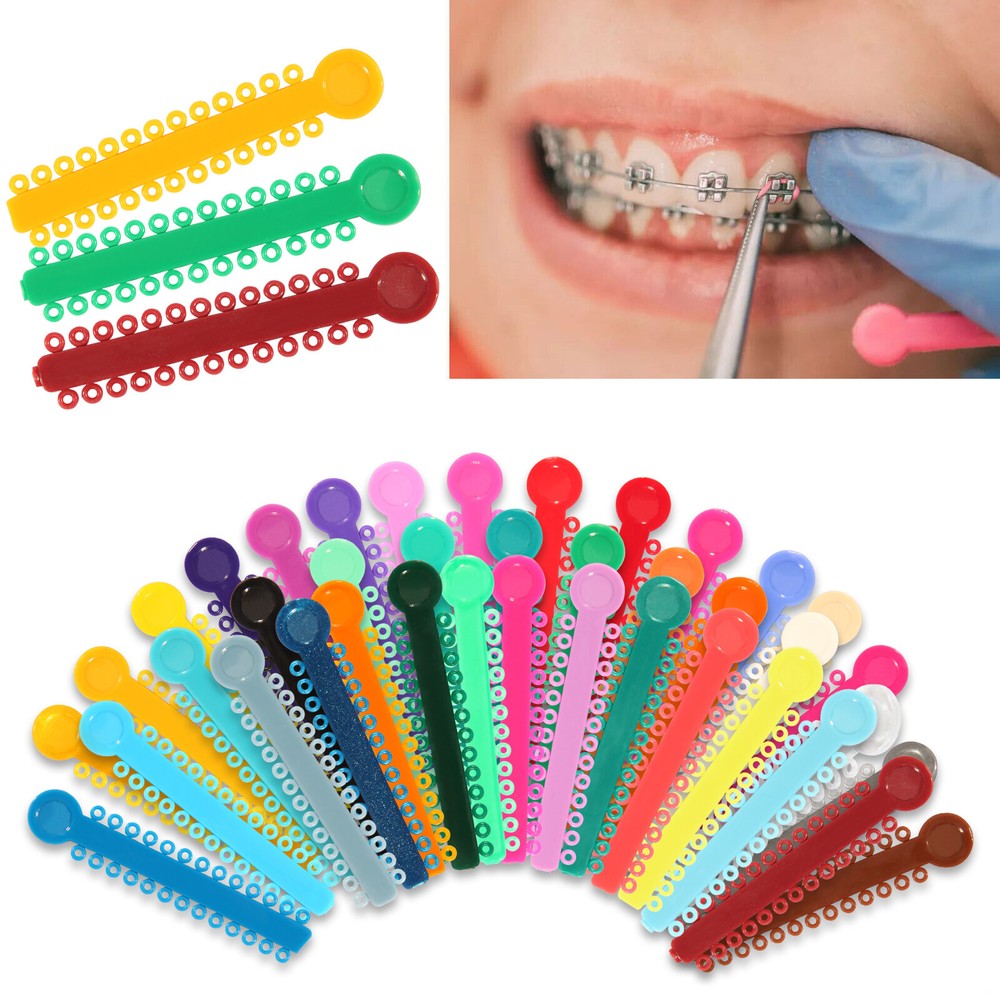 1040PCS Ortho Dental Ligature Rubber Ties Bands Braces Orthodontic Elastic Bands