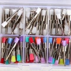 200 Pcs Dental White&Colorful Nylon Latch Flat Polishing Polisher Prophy Brushes