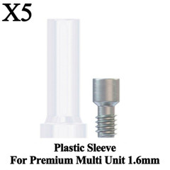 5pcs Plastic Sleeve For Premium Multi Unit 1.6mm System Dental Prosthetic Screw